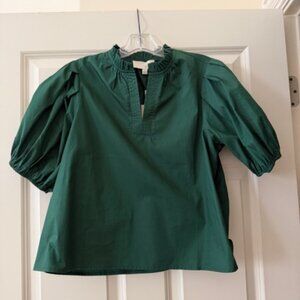 NEW Pinch brand Green Puffed Short Sleeved Blouse Top for Women - Size Small